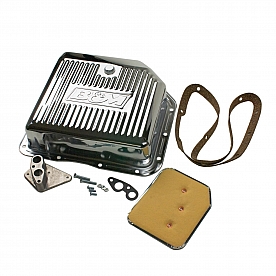 B&M Automatic Transmission Oil Pan Steel Silver - 30289