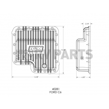 B&M Automatic Transmission Oil Pan Aluminum Silver - 40281-6