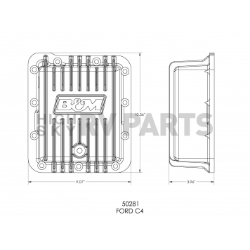 B&M Automatic Transmission Oil Pan Aluminum Silver - 50281-3