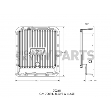 B&M Automatic Transmission Oil Pan Aluminum Silver - 70260-6