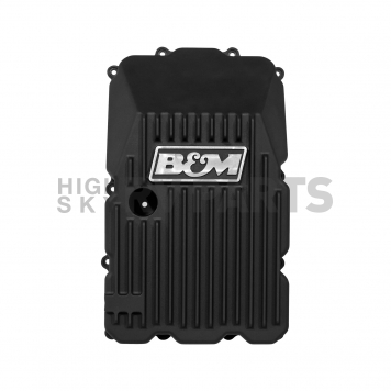 B&M Automatic Transmission Oil Pan Aluminum Black - 70393-1