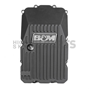 B&M Automatic Transmission Oil Pan Aluminum Black - 70393-4