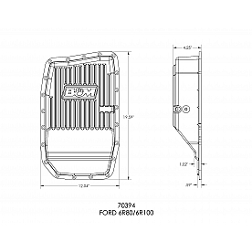 B&M Automatic Transmission Oil Pan Aluminum Black - 70394