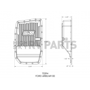 B&M Automatic Transmission Oil Pan Aluminum Black - 70394