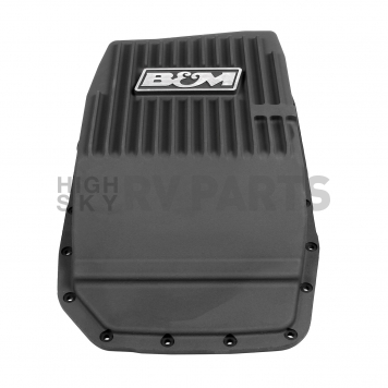 B&M Automatic Transmission Oil Pan Aluminum Black - 70394-1