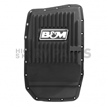 B&M Automatic Transmission Oil Pan Aluminum Black - 70394-4