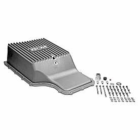 B&M Automatic Transmission Oil Pan Cast Aluminum Natural - 70397