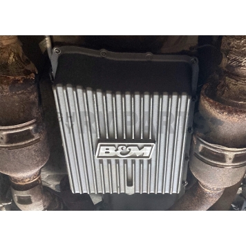 B&M Automatic Transmission Oil Pan Cast Aluminum Natural - 70397-7