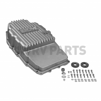 B&M Automatic Transmission Oil Pan Cast Aluminum Silver - 70399-7