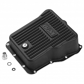 B&M Automatic Transmission Oil Pan Aluminum Black - 71390