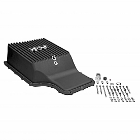 B&M Automatic Transmission Oil Pan Cast Aluminum Black - 71397