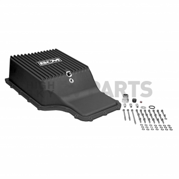 B&M Automatic Transmission Oil Pan Cast Aluminum Black - 71397