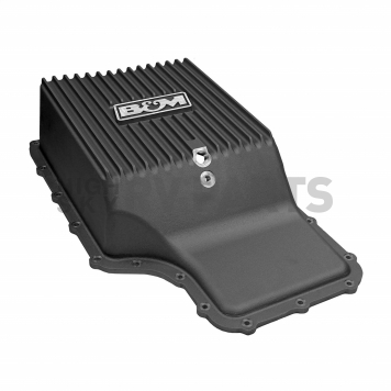 B&M Automatic Transmission Oil Pan Cast Aluminum Black - 71397-1
