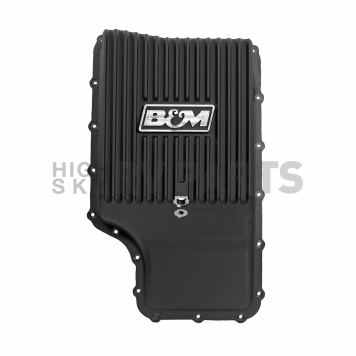 B&M Automatic Transmission Oil Pan Cast Aluminum Black - 71397-4