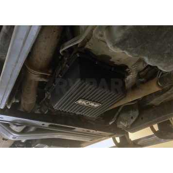 B&M Automatic Transmission Oil Pan Cast Aluminum Black - 71397-7
