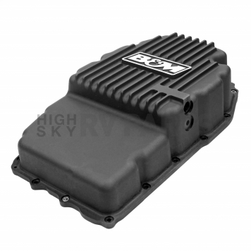 B&M Automatic Transmission Oil Pan Cast Aluminum Black - 71399-7