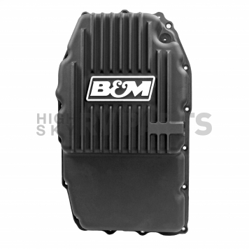 B&M Automatic Transmission Oil Pan Cast Aluminum Black - 71399-8