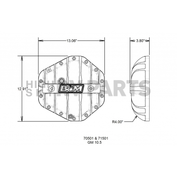 B&M Differential Cover - 71501-2