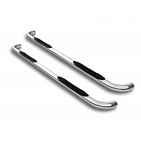 Armordillo USA Rocker Mount 4 Inch Oval Black Side Step Bars - 7156937