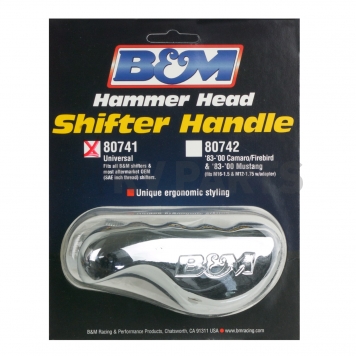 B&M Shifter Knob Chrome Plated Aluminum - 80741-2
