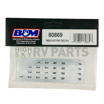 B&M Automatic Transmission Shifter Indicator Decal - 80869-1