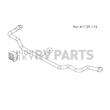 Roadmaster Inc 1-3/8 inch Front Anti-Sway Bar for Ford E-250 - 1139-176-6