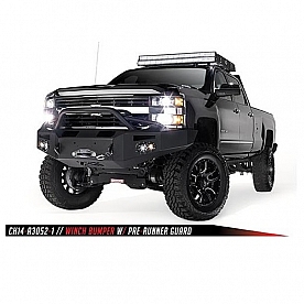Fab Fours Premium Winch Bumper Chevy 2500 - 5500 HD 2015 -2019