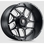 American Truxx Wheel AT-1900 Sweep 22 x 12 Black With Natural Accents - AT1900-22237M-44