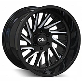 CALI Off-Road Wheel 9114 Purge - 22 x 12 Black With Natural Accents - 9114-22236BM